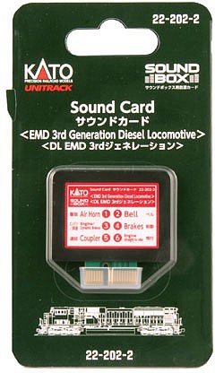 Kato 222022 All Scale Soundbox Sound Card -- 3rd Generation EMD Diesel Sound Files - Card Fits Soundbox #381-221011