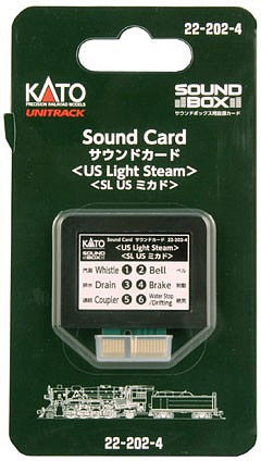 Kato 222024 All Scale Soundbox Sound Card -- U.S. Light Steam Sound Files - Card Fits Soundbox #381-221011