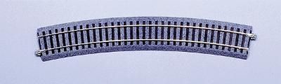 Kato 2230 HO Scale Unitrack - Curved Sections; 22.5 Degree Radius pkg(4) -- 26-3/8" 670mm