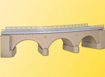 Kibri 39723 HO Scale Curved Stone Bridge -- Single Track 45 Degrees (415-425mm) 37 x 8 x 6.8cm