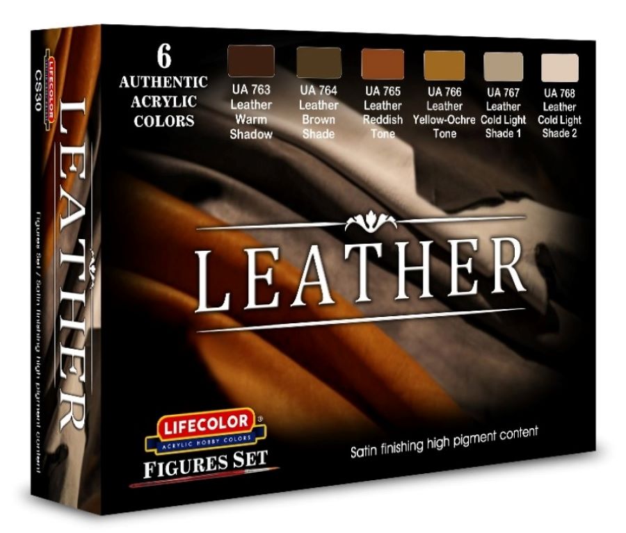 Lifecolor CS30 Leather Diorama Acrylic Set (6 22ml Bottles)