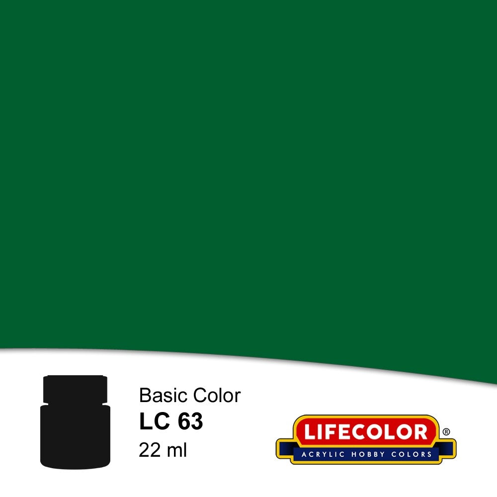 Lifecolor LC63 Gloss Emerald Green FS14066 Acrylic (22ml Bottle)
