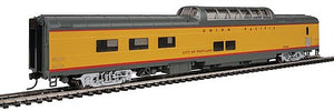 Walthers Proto 920-18653 HO Scale 85' ACF Dome Diner Union Pacific(R) Heritage Fleet - Ready to Run - Lighted -- Union Pacific UPP #8008 "City of Portland" (Armour Yellow, gray, red)