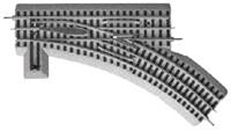 Lionel 612018 O Scale FasTrack(TM) Track w/Roadbed - 3-Rail -- Manual Turnout (Switch) O-36 Right Hand