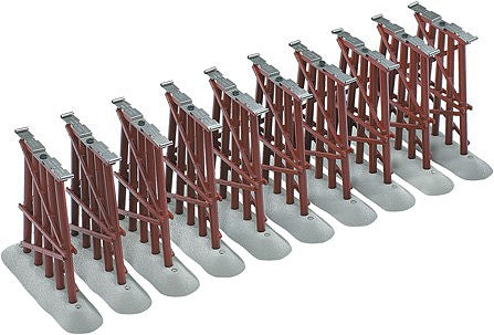 Lionel 612038 O Scale FasTrack Elevated Trestle -- 10 Pieces, All 5-1/2" 14cm Tall