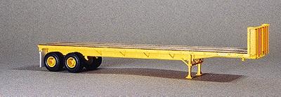 Lonestar Models 5010 HO Scale 40' Trailmobile Flatbed Trailer -- Construction Yellow