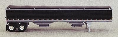 Lonestar Models 6003 HO Scale Wilson 43' Grain Trailer - Kit -- Black Tarp & Prepainted Panels (black)