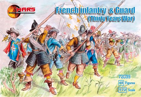 Mars Models 72039 1/72 Thirty Years War French Infantry & Guard (48)