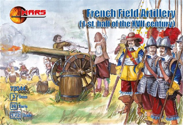 Mars Models 72044 1/72 1st Half XVII Century French Field Artillery (36) w/Cannons (3)