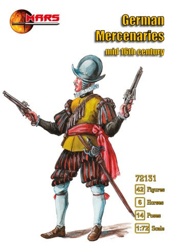 Mars Models 72131 1/72 Mid 16th Century German Mercenaries (42 w/6 Horses)