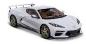 Maisto 31455WHT 1/18 2020 Corvette Stingray Coupe w/High-Wing (White)