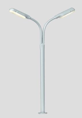 Marklin 72801 HO Scale Street Light -- Double-Head, 45-Degree Bends at Top