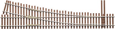 Micro Engineering 14713 HO Scale Code 83 Ladder Track System Turnout -- #5b Right Hand Curved Diverging Track