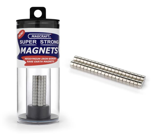 Magcraft Rare Earth 579 1/4"x1/8" Rare Earth Disc Magnets (40)