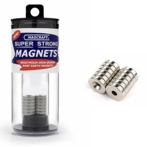 Magcraft Rare Earth 586 1/2"x1/7"x1/8" Rare Earth Ring Magnets (12)