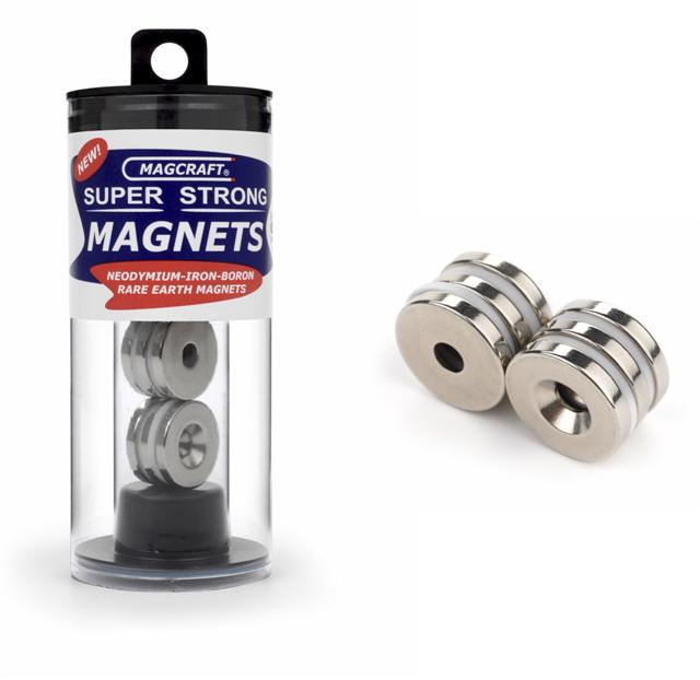 Magcraft Rare Earth 589 3/4"x1/5"x1/8" Rare Earth Ring Magnets (6)