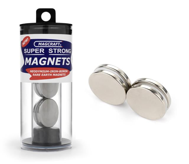 Magcraft Rare Earth 604 1"x1/8" Rare Earth Disc Magnets (4)