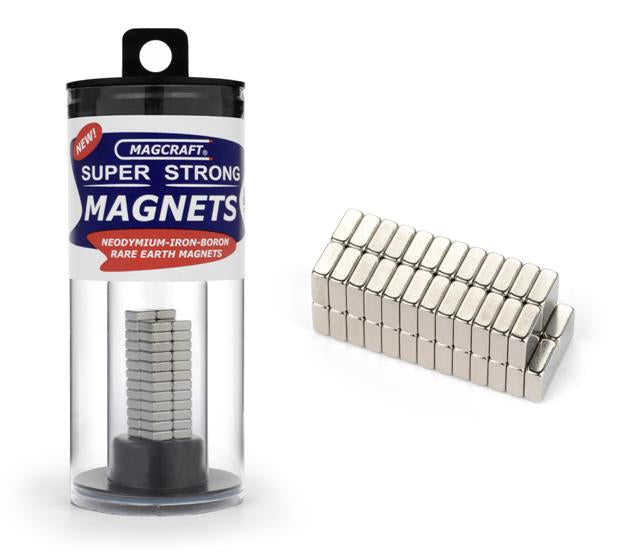 Magcraft Rare Earth 610 1/4"x1/4"x1/10" Rare Earth Block Magnets (50)