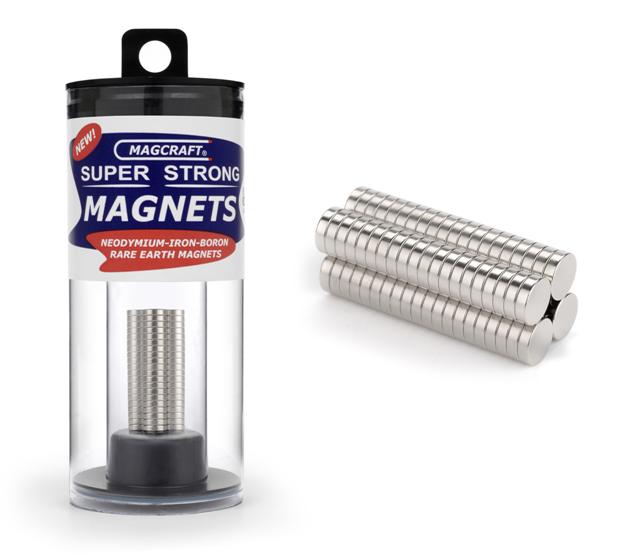 Magcraft Rare Earth 657 1/4"x1/16" Rare Earth Disc Magnets (80)