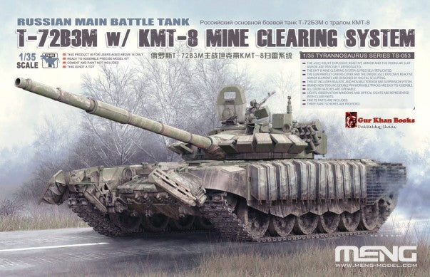 Meng Model Kits TS53 1/35 T72B3M Russian Main Battle Tank w/KMT8 Mine Clearing System
