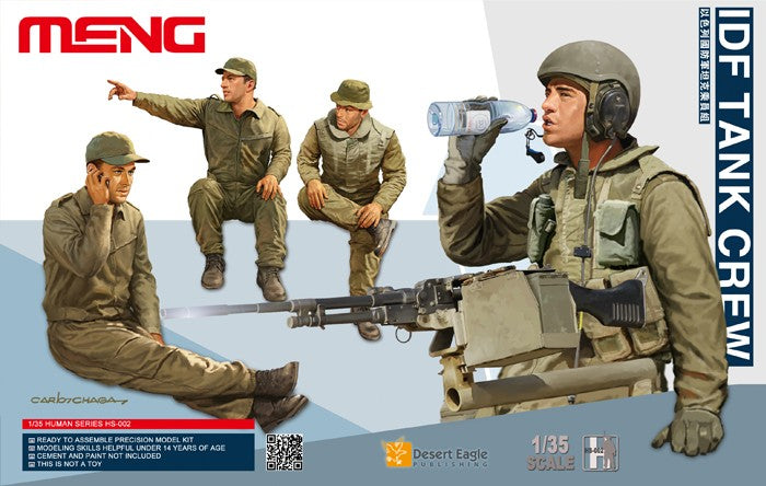 Meng Model Kits HS2 1/35 IDF Tank Crew Figure Set (4)