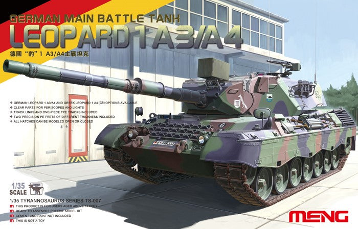 Meng Model Kits TS7 1/35 Leopard 1 A3/A4 German Main Battle Tank