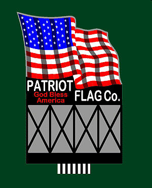 Miller Engineering 9482 N Scale Patriot Flag Co. Animated Neon Billboard -- 1-1/2 x 2-5/16"  3.8 x 5.9cm