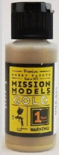Mission Models Paints C3 1oz Bottle Gold Acrylic Paint (6/Bx)