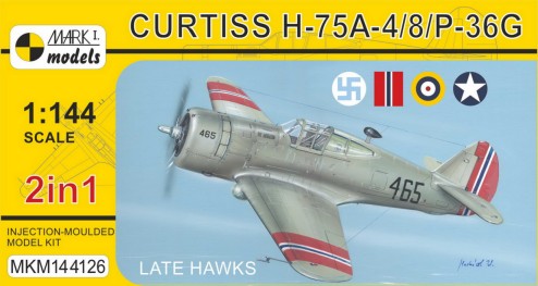 Mark I Models 144126 1/144 Curtiss H75A4/8/P36G Late Hawks Fighter (2 in 1)