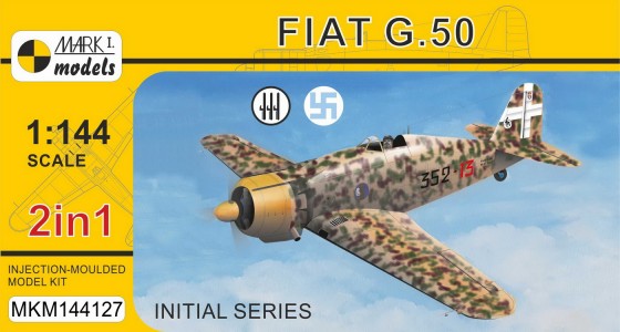 Mark I Models 144127 1/144 Fiat G50 Initial Series Italian/Finnish Fighter (2 in 1)