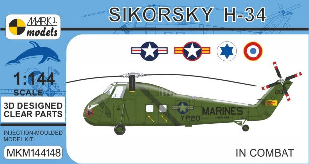 Mark I Models 144148 1/144 Sikorsky H34 In Combat Helicopter
