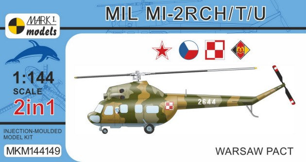 Mark I Models 144149 1/144 Mil Mi2RCH/T/U Warsaw Pact Army Helicopter (2 in 1)