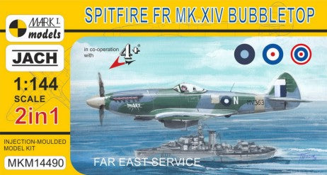Mark I Models 14490 1/144 Spitfire FR Mk XIV Bubbletop Far East Service Fighter (2 in 1) (2 Kits)