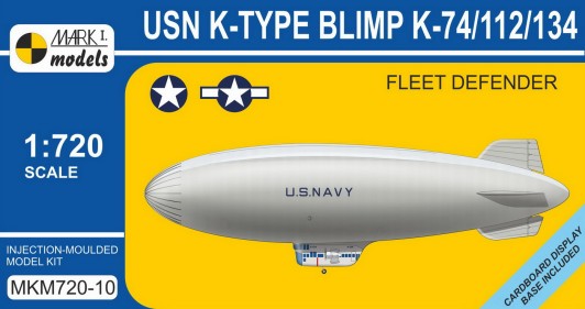 Mark I Models 72010 1/720 USN K-Type K74/112/134 Fleet Defender Blimp