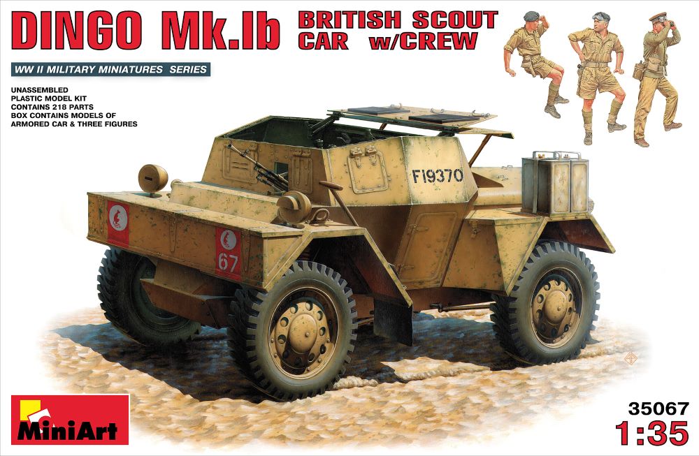 MiniArt 35067 1/35 WWII Dingo Mk Ib British Scout Car w/3 Crew