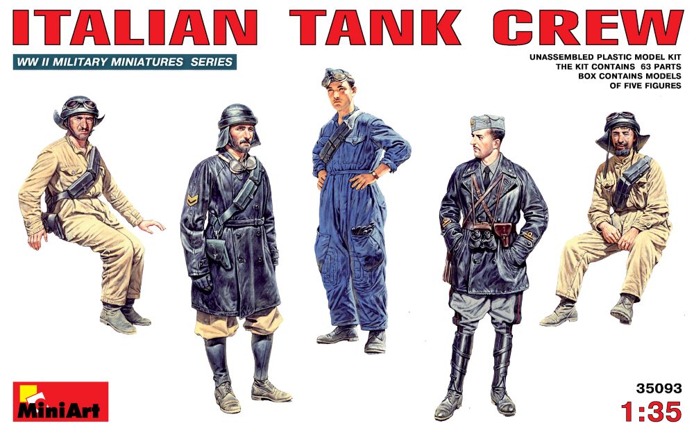 MiniArt 35093 1/35 WWII Italian Tank Crew (5) (D) - Black Forest® Hobby  Supply Co