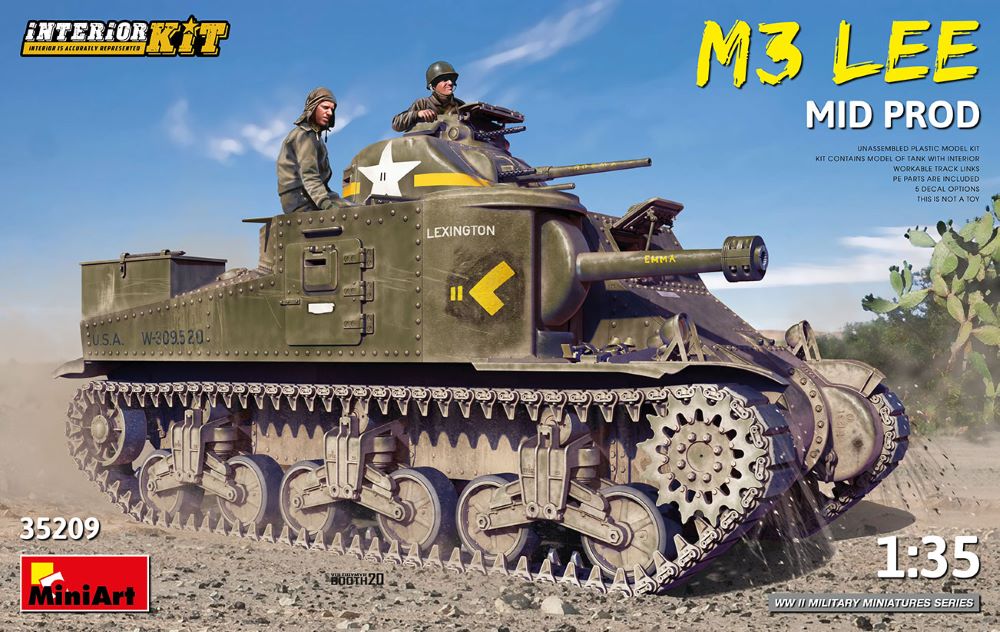 MiniArt 35209 1/35 WWII M3 Lee Mid Production Tank w/Full Interior