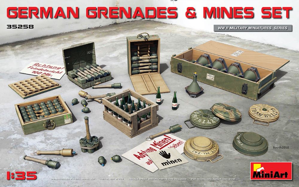 MiniArt 35258 1/35 WWII German Grenades & Mines Set