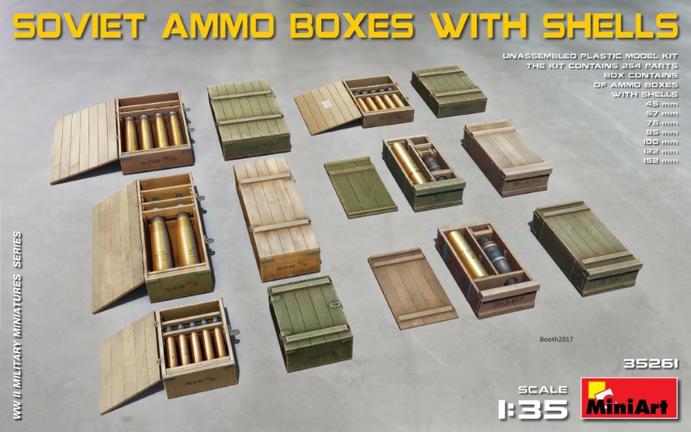 MiniArt 35261 1/35 WWII Soviet Ammo Boxes w/Shells