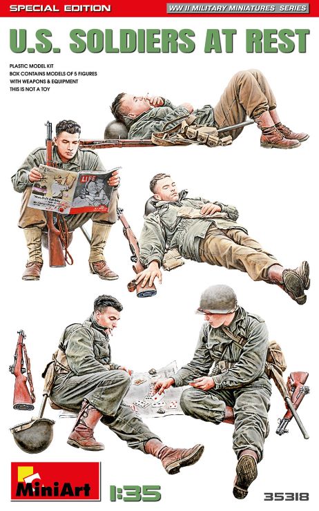 MiniArt 35318 1/35 WWII US Soldiers at Rest (5) (Special Edition)