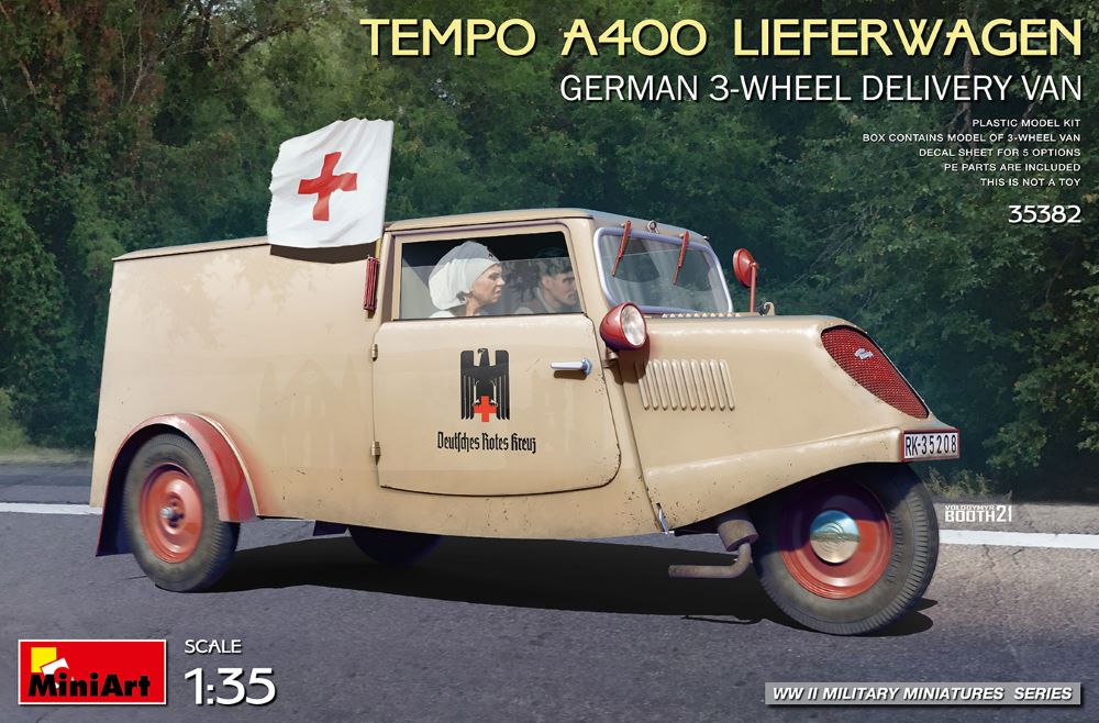 MiniArt 35382 1/35 WWII Tempo A400 German 3-Wheel Delivery Van