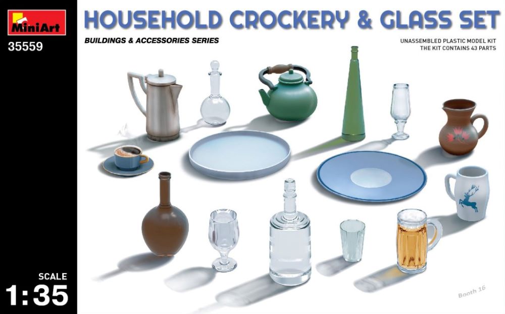 MiniArt 35559 1/35 Household Crockery & Glass Set