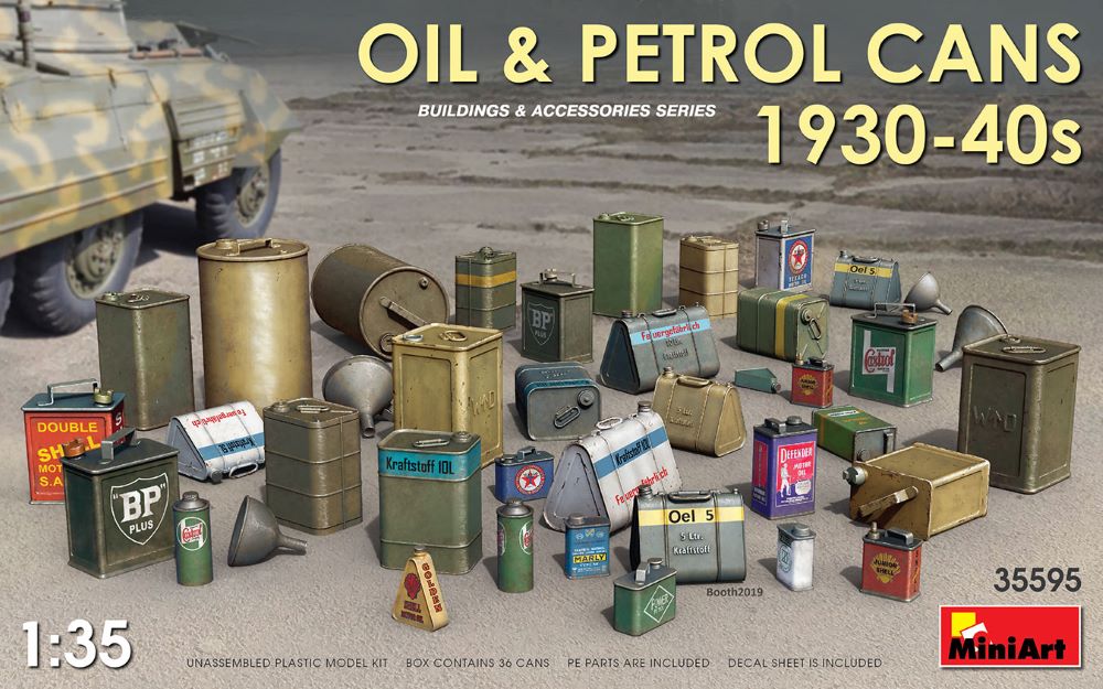 MiniArt 35595 1/35 Oil & Petrol Cans 1930-40s (36)
