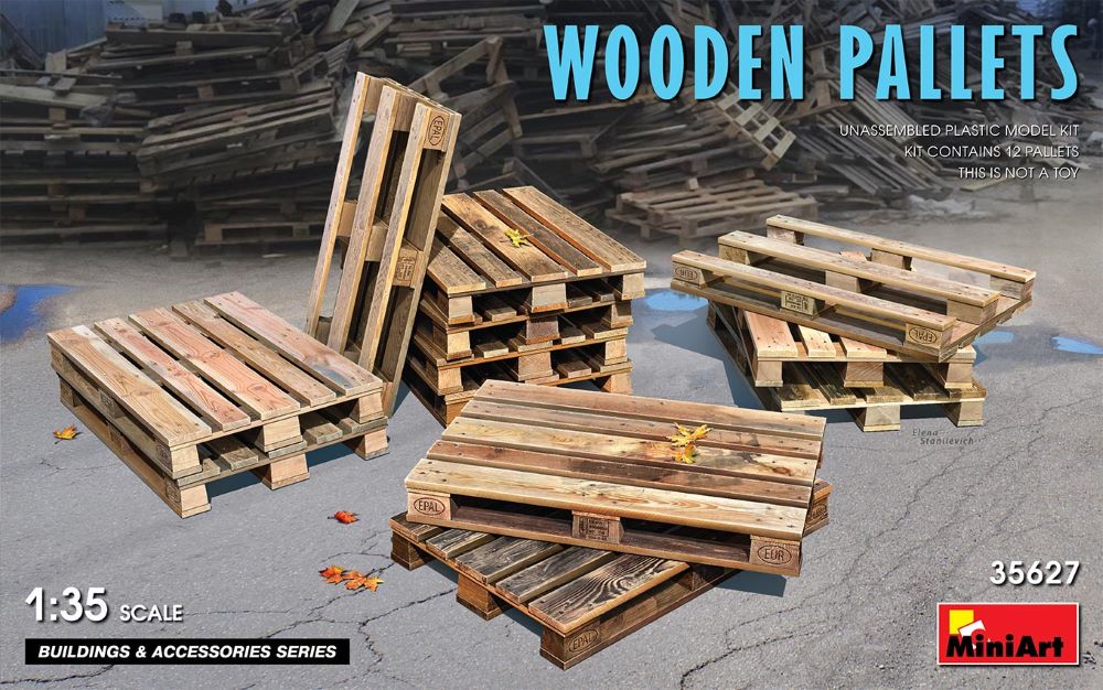 MiniArt 35627 1/35 Wooden Type Pallets (12)