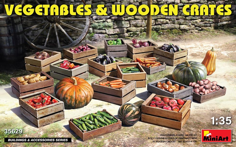 MiniArt 35629 1/35 Vegetables & Wooden Crates