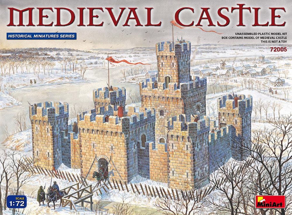 MiniArt 72005 1/72 XII-XV Century Medieval Castle w/High Towers