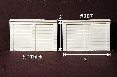 Monroe Models 207 N Scale Retaining Wall pkg(2) -- Grooved Concrete