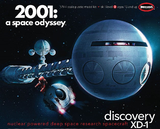 Moebius Models 20013 1/144 2001 Space Odyssey: Discovery XD1 Nuclear Powered Deep Space Research Spacecraft (41" L)