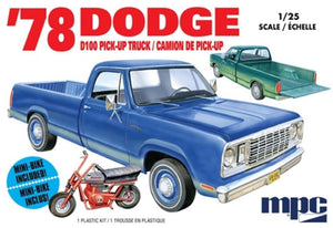 MPC Models 901 1/25 1978 Dodge D100 Custom Pickup Truck w/Mini Bike