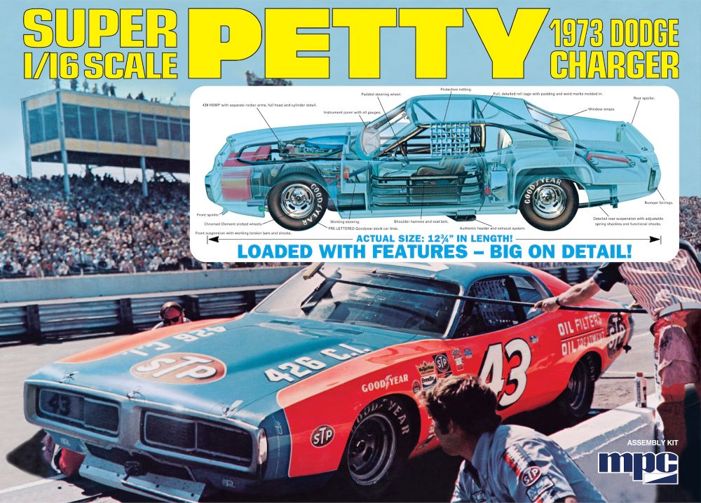 MPC Models 938 1/16 1973 Dodge Charger Richard Petty Race Car